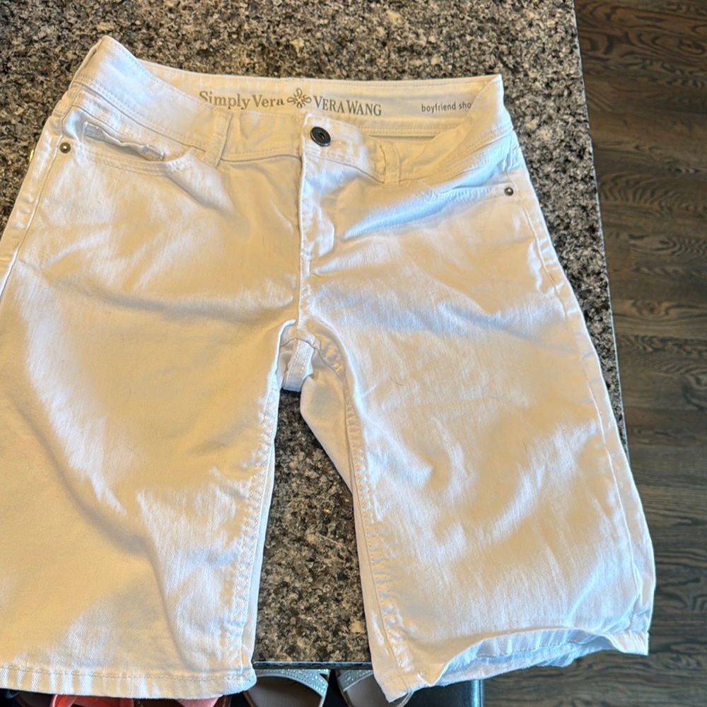 Simply Vera Vera Wang White Jean Shorts